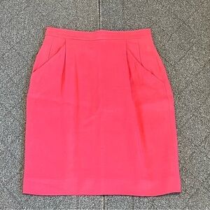Vintage Jaeger Skirt  Womens Size  10 Pink Pencil Midi Pleated Lined